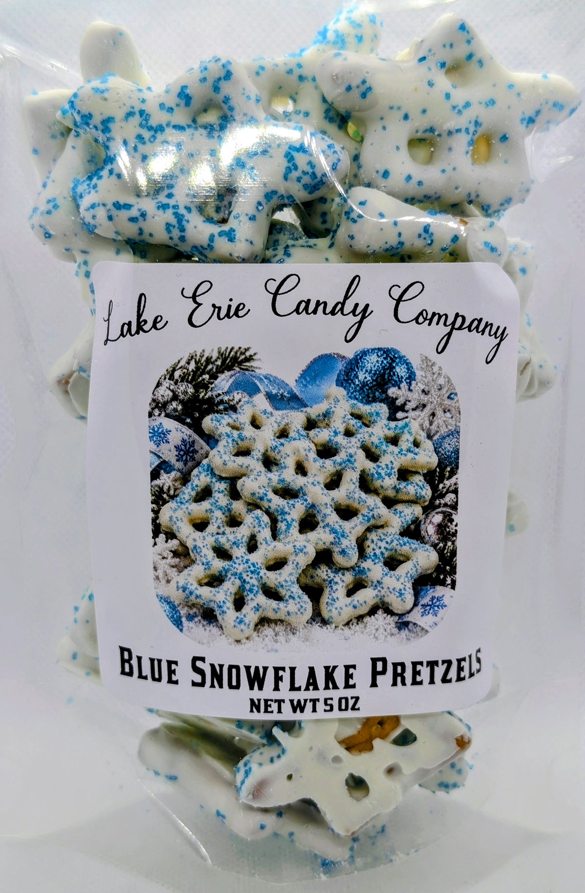 Blue Snowflake Pretzels