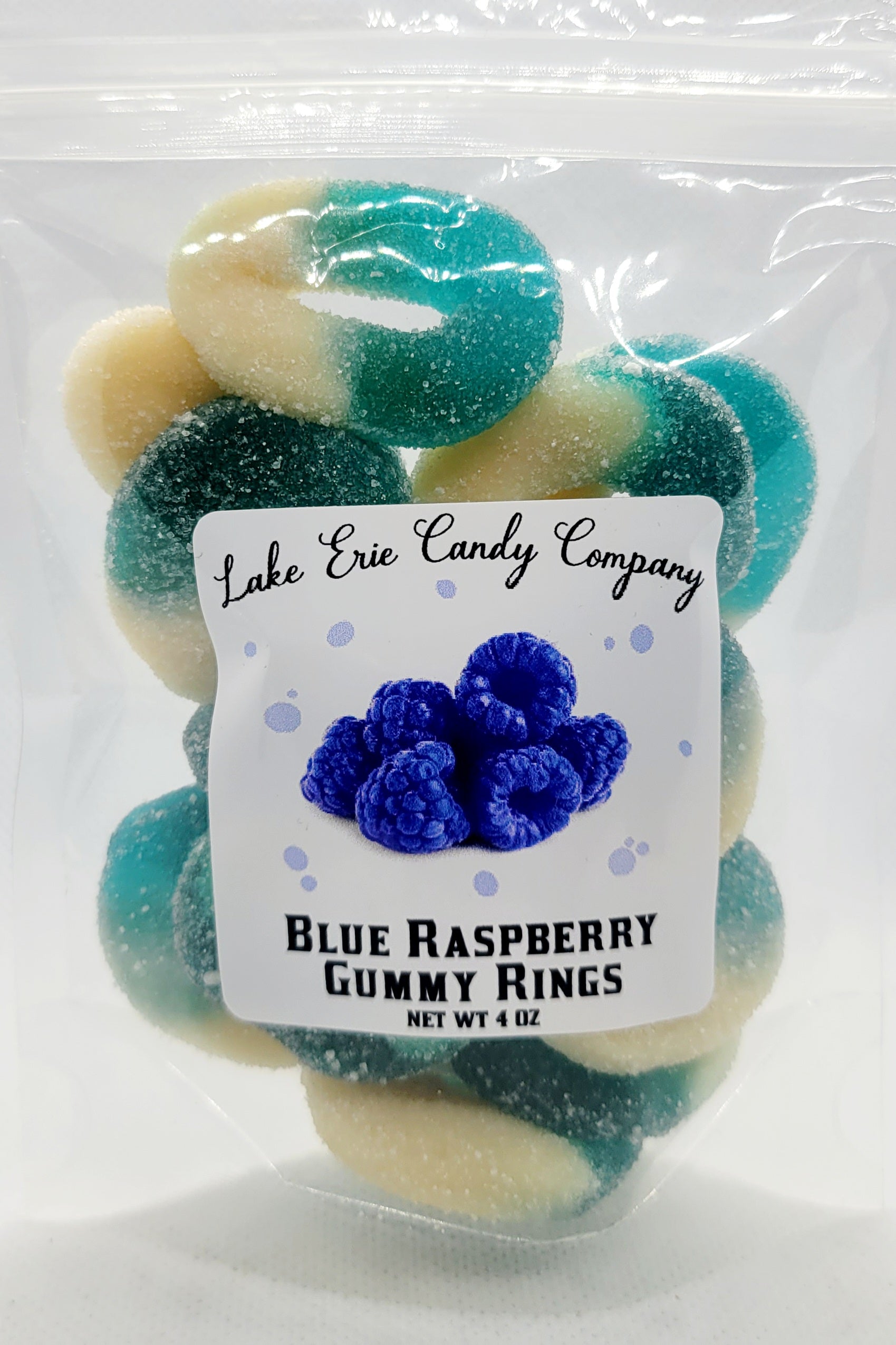 Blue Raspberry Gummy Rings – Lake Erie Candy Company