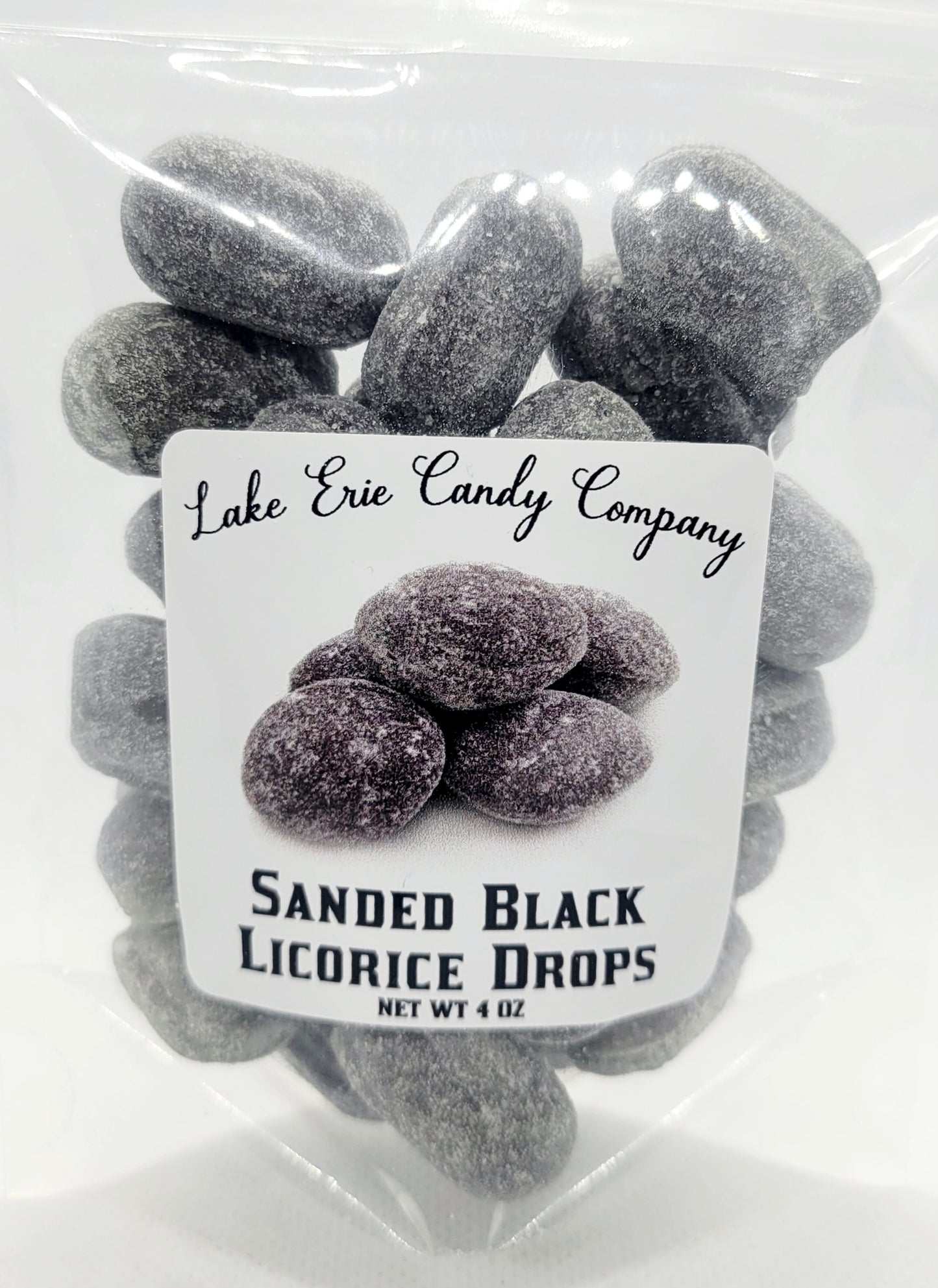 Sanded Black Licorice Drops