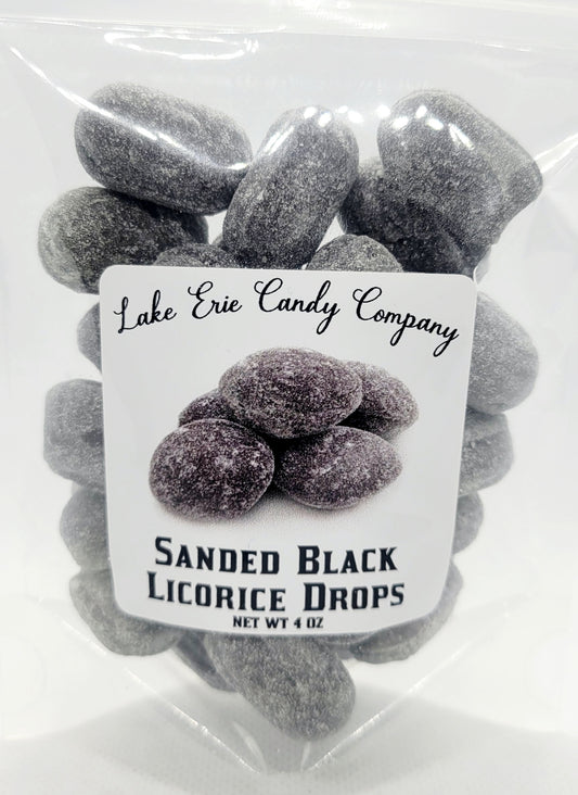 Sanded Black Licorice Drops