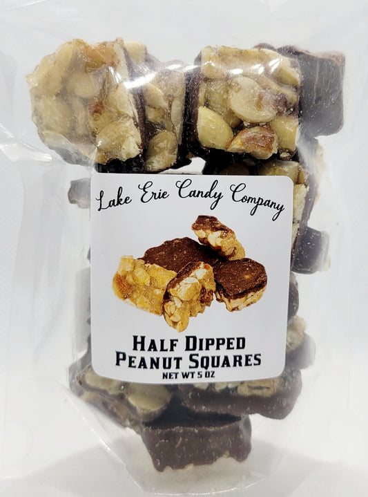 Half Dipped Peanut Squares