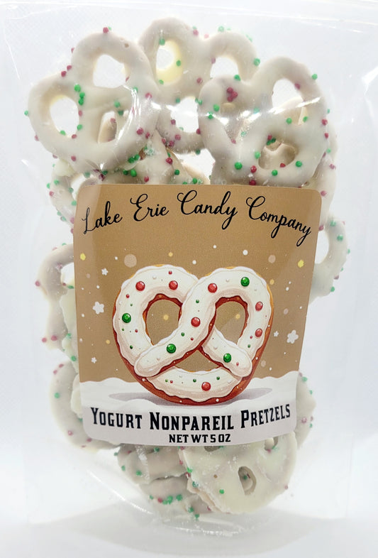 Yogurt Nonpareil Pretzels
