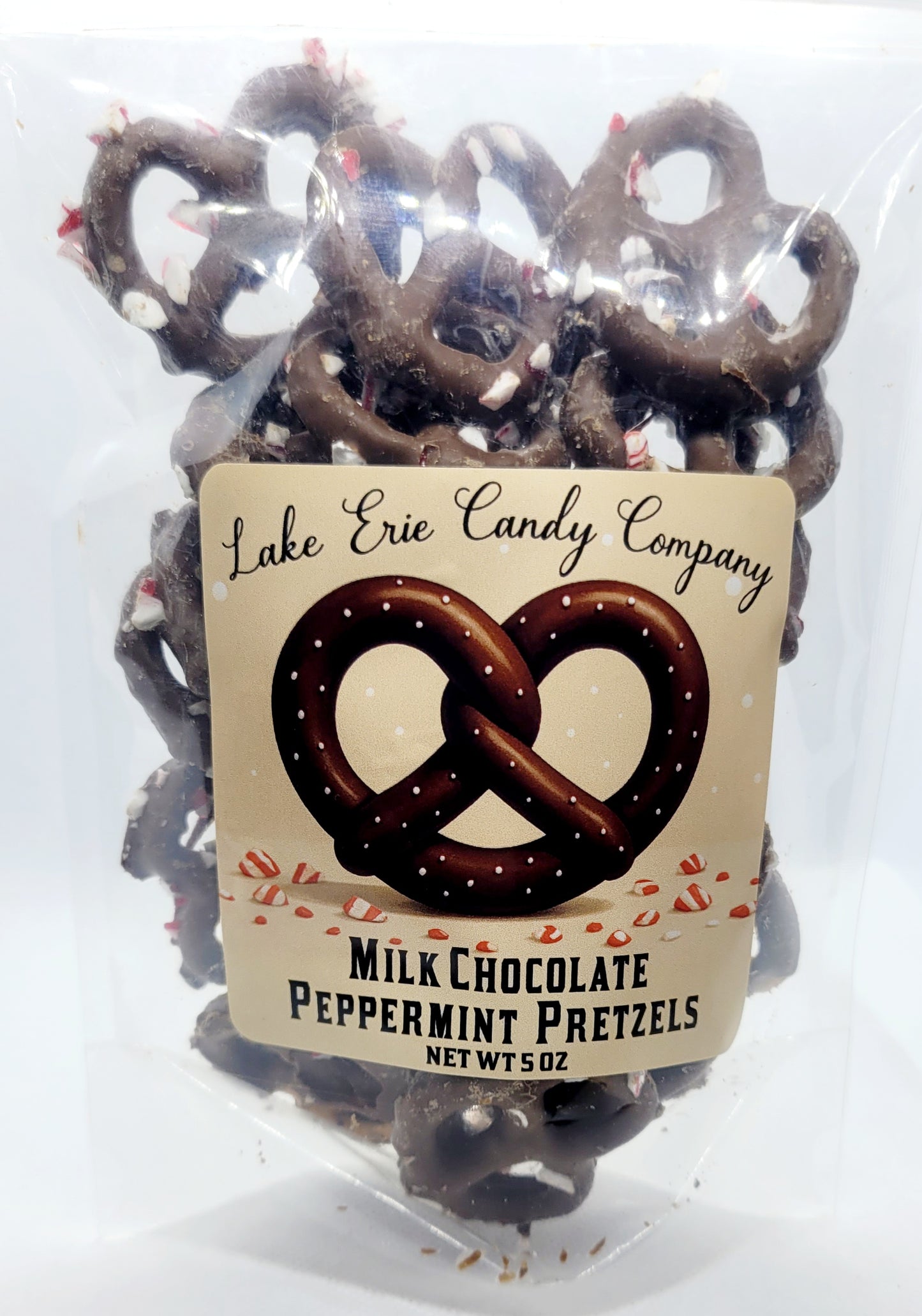 Milk Chocolate Peppermint Pretzels
