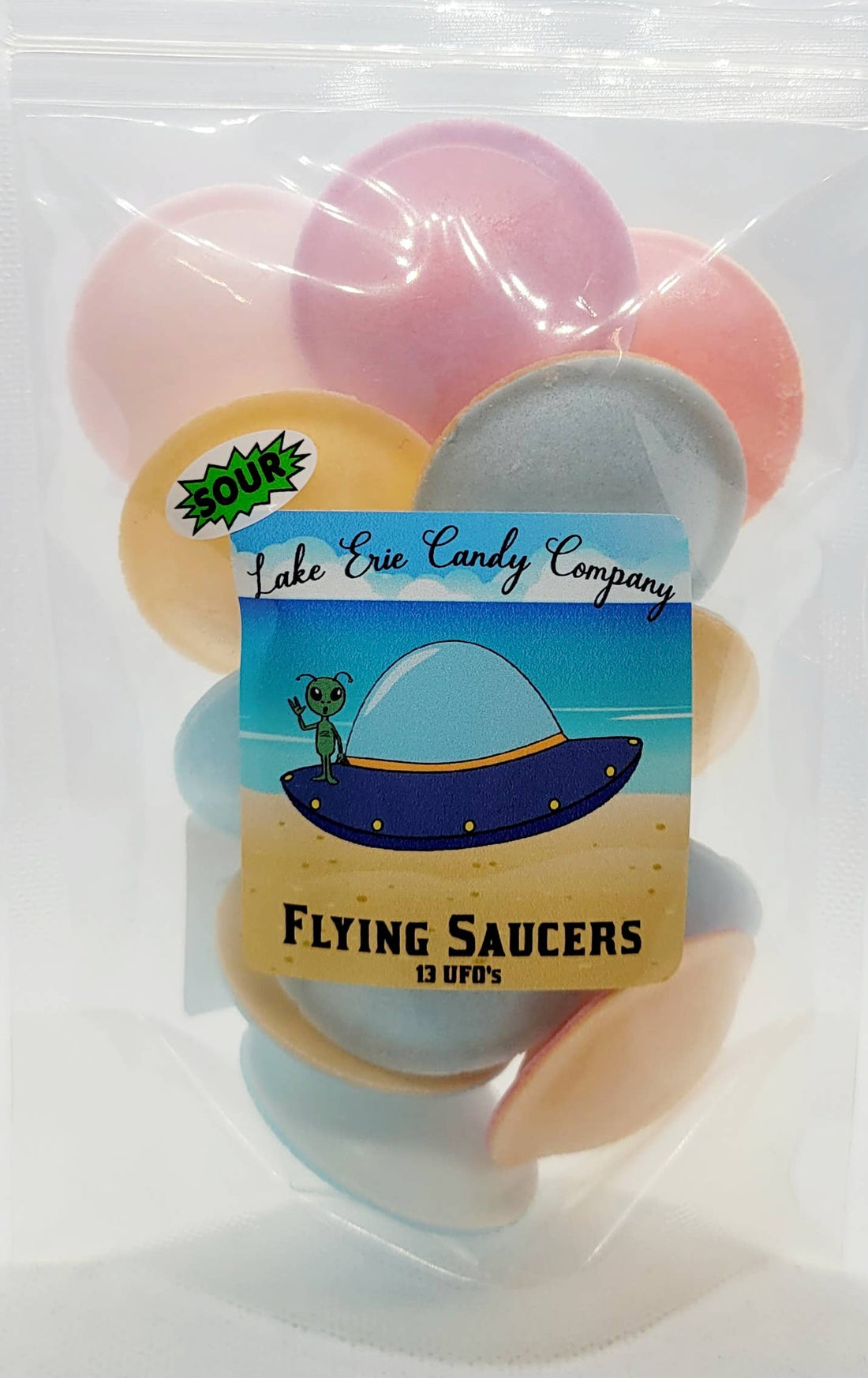Sour Flying Saucers Lake Erie Candy Company