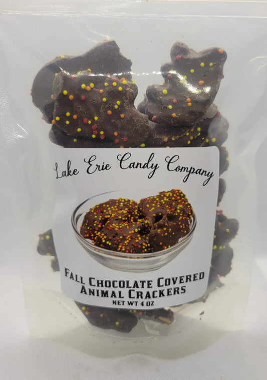 Fall Chocolate Covered Animal Crackers